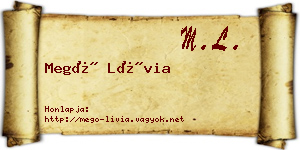 Megó Lívia névjegykártya